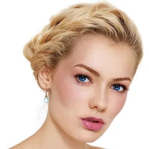 14K Solid Rose Gold Leverback Earrings Blue Topaz Jewelry Class