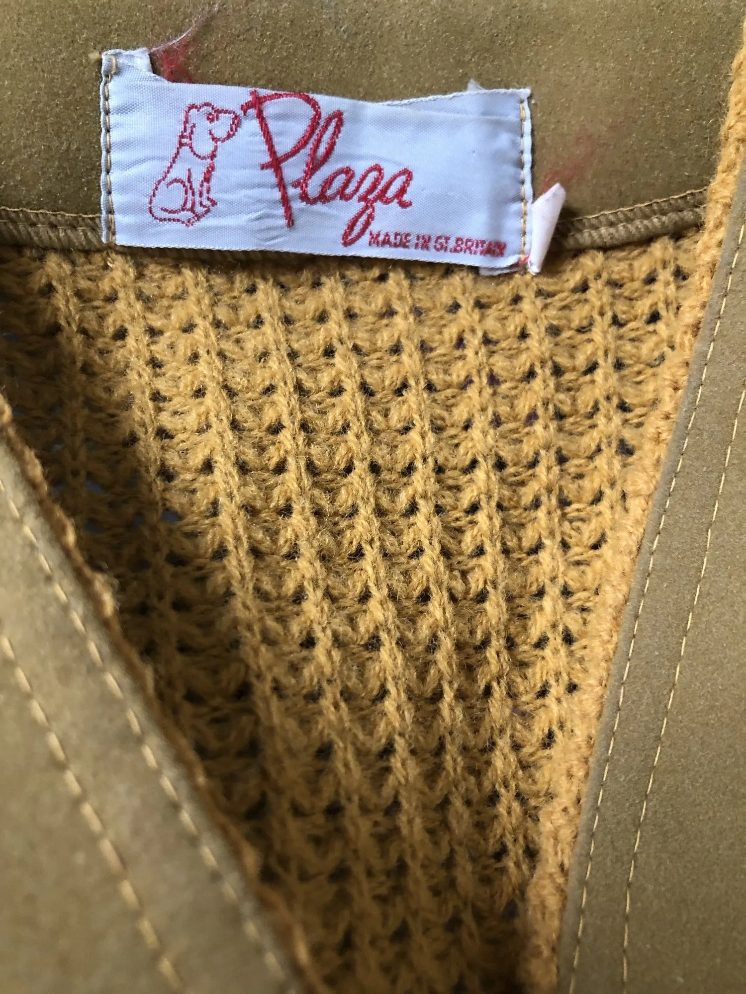 1960s Faux Suede Vest by Plaza - Size S