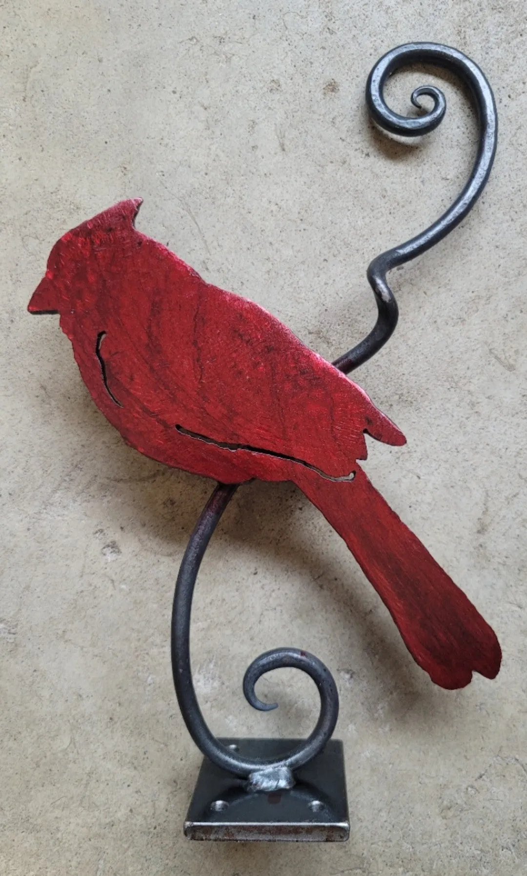 Cardinal Garden Sculpture