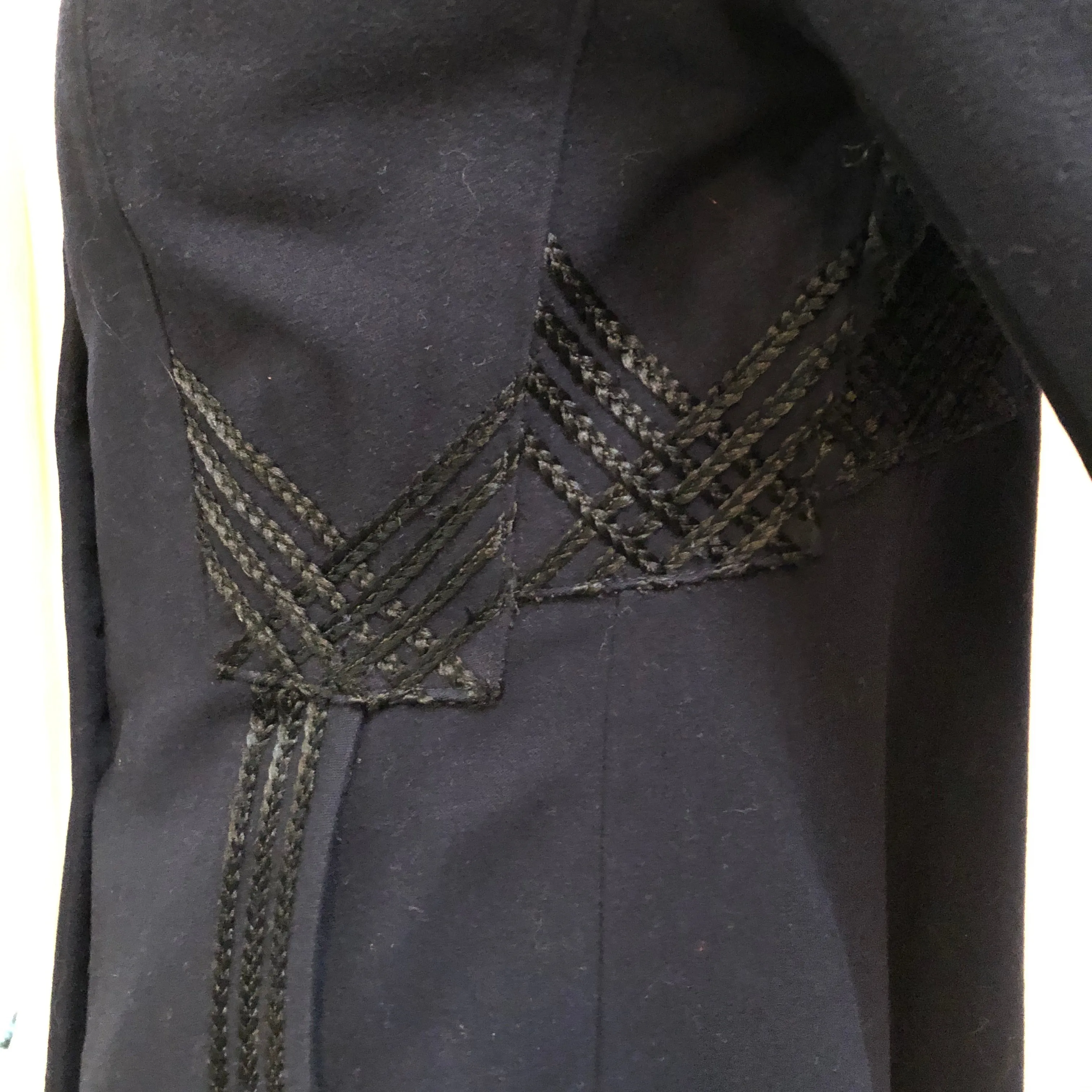 Edwardian Blue Embroidered Walking Jacket