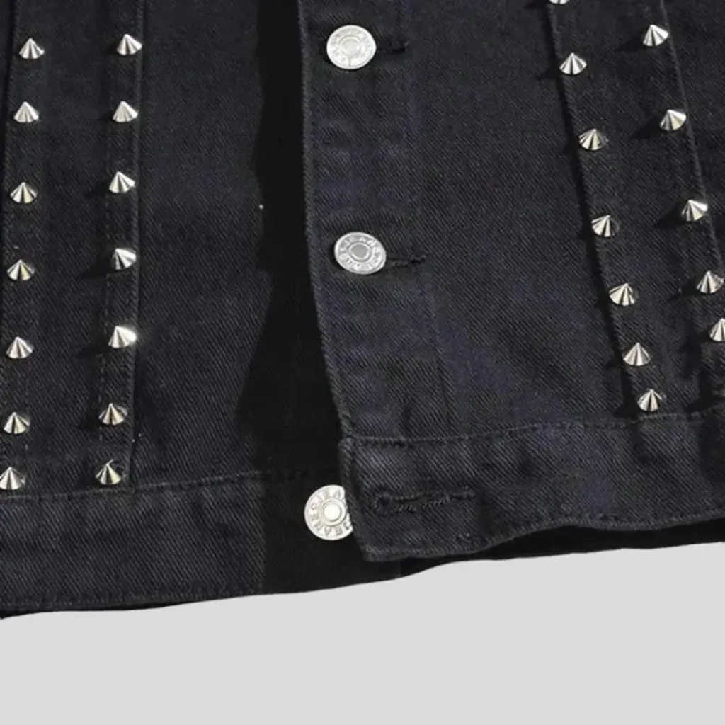 Embellished y2k denim men's vest