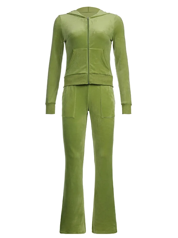 HEYounGIRL Casual Velvet Crop Top Winter Jacket Women Green Pink Zip Up Hoodies Coats Ladies Fashion Skinny Overcoat Streetwear