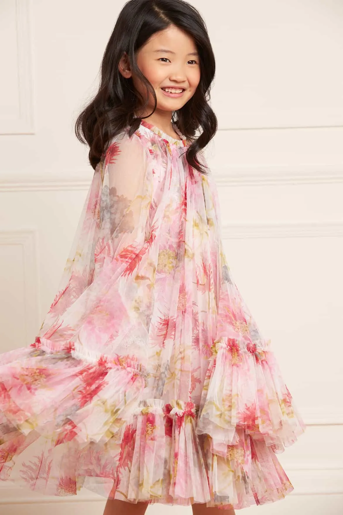 Hummingbird Long Sleeve Kids Dress