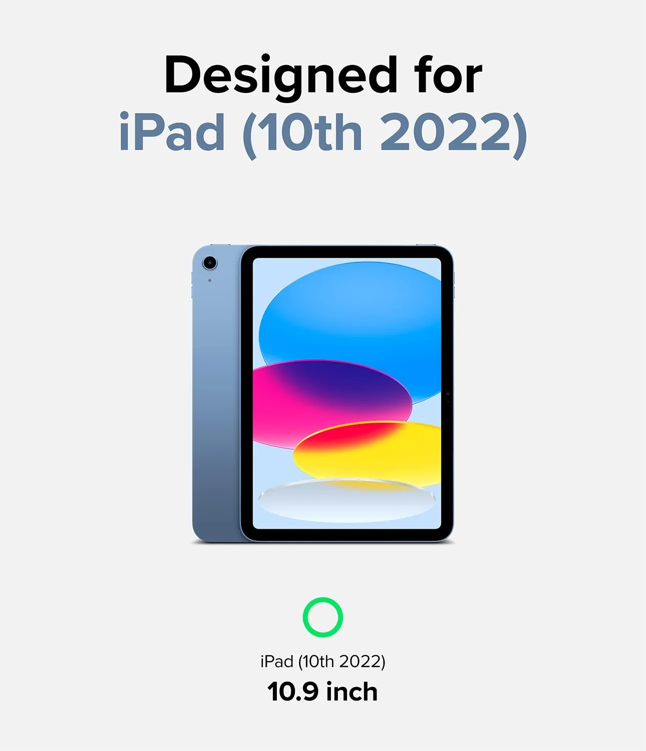 iPad 10th Generation 10.9'' (2022) Back Cover Case | Fusion - Smoke Black