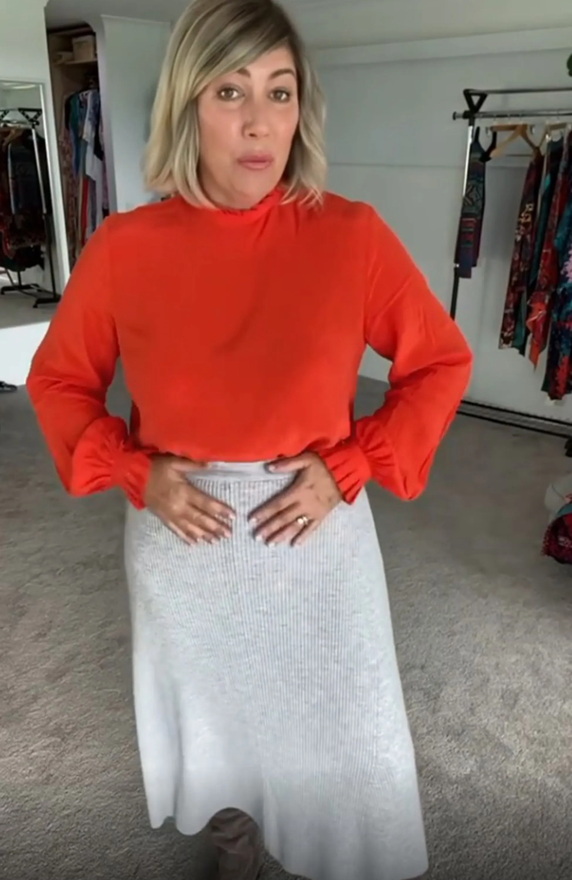 IVKO Solid Skirt, Light Grey Wash