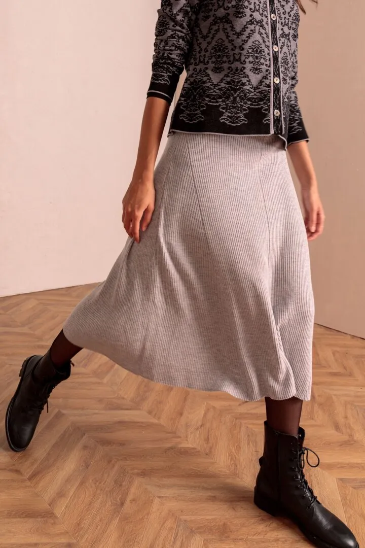IVKO Solid Skirt, Light Grey Wash