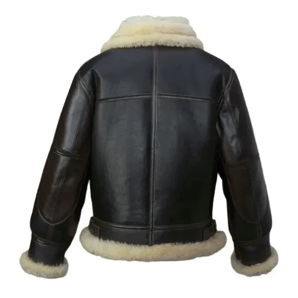 Men's B3 Faux Shearling Flying Aviator Lamb Fur Leather Jacket