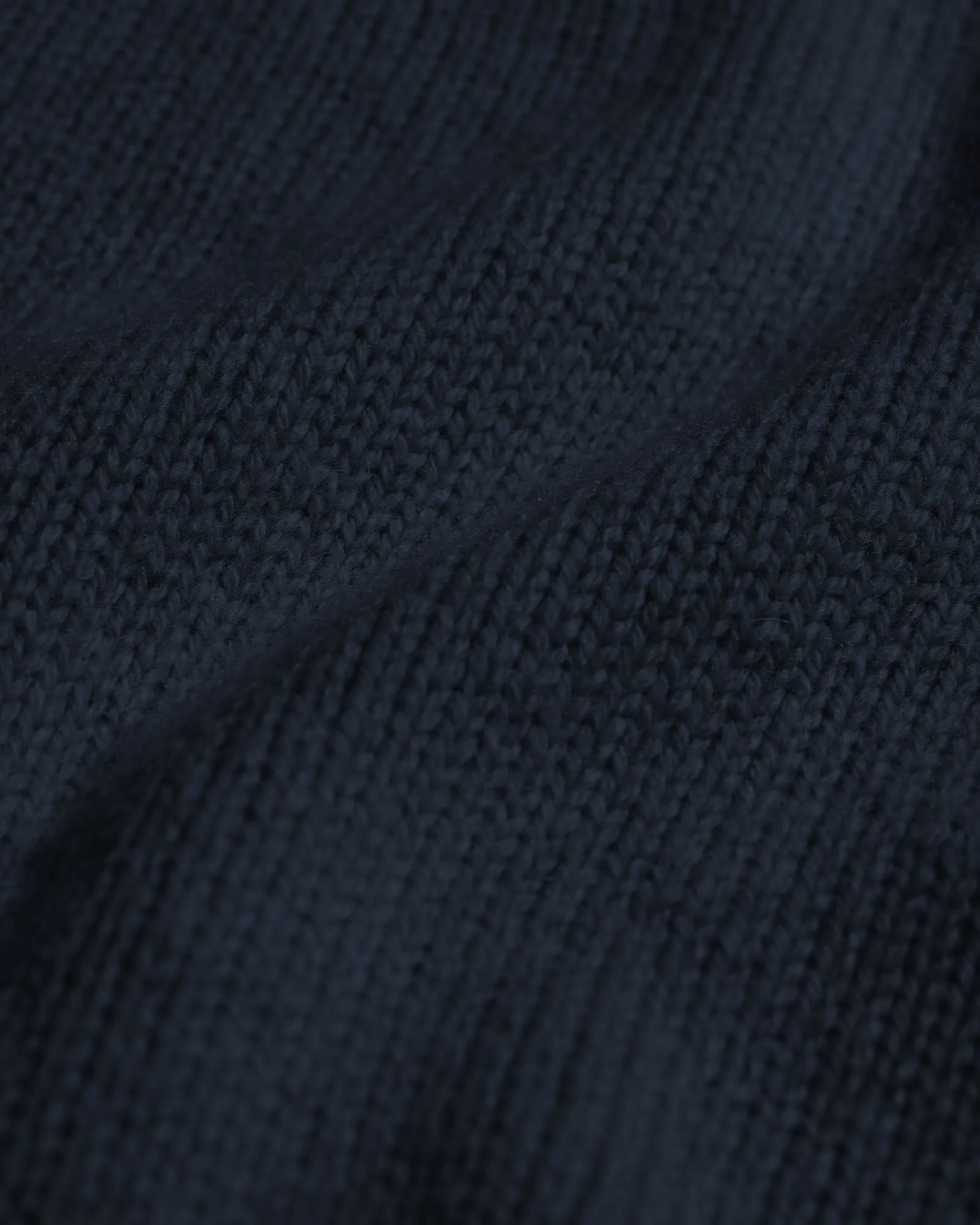 Oversized Merino Wool Crew - Navy Blue