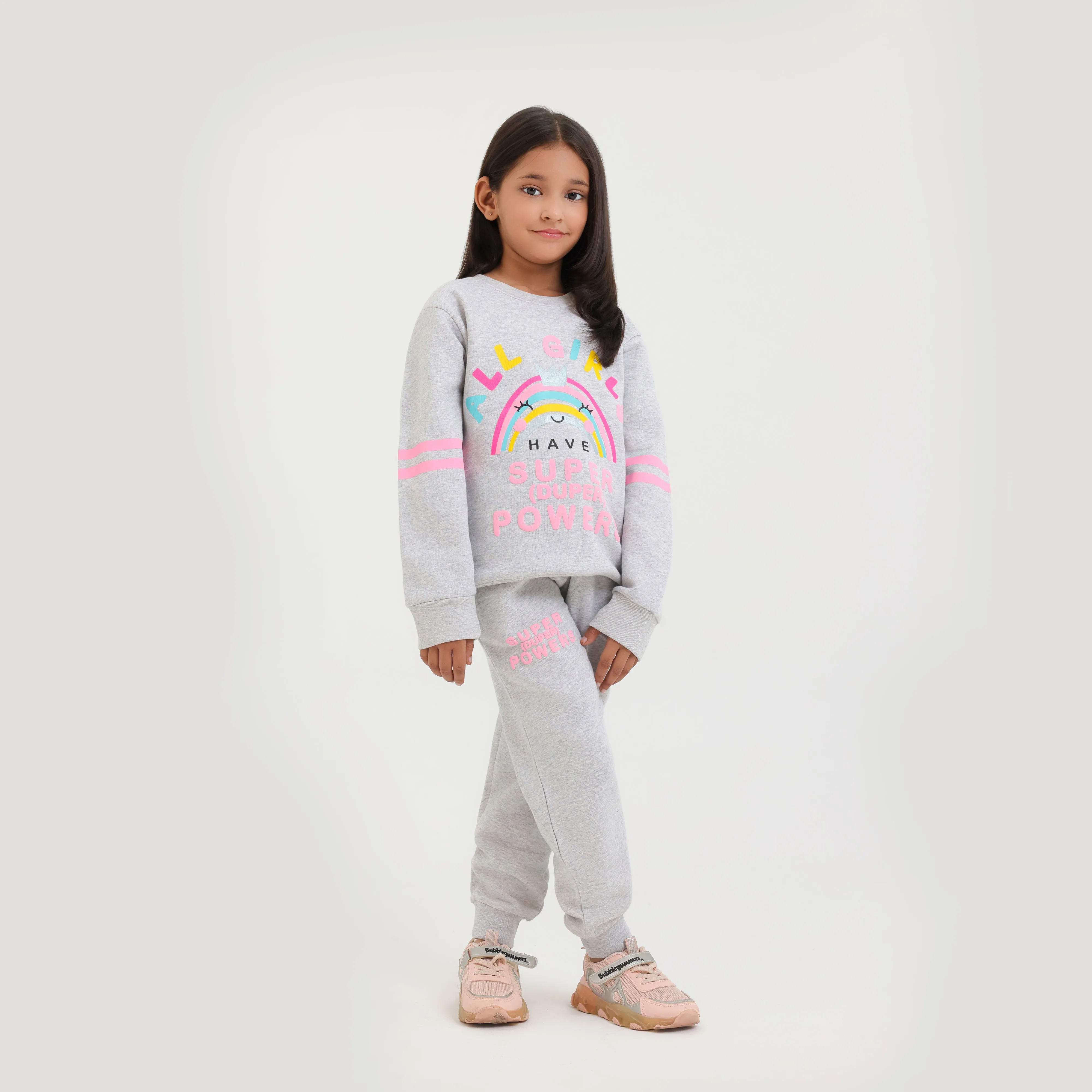 Premium Quality Printed Fleece SWEAT Suit For Girls