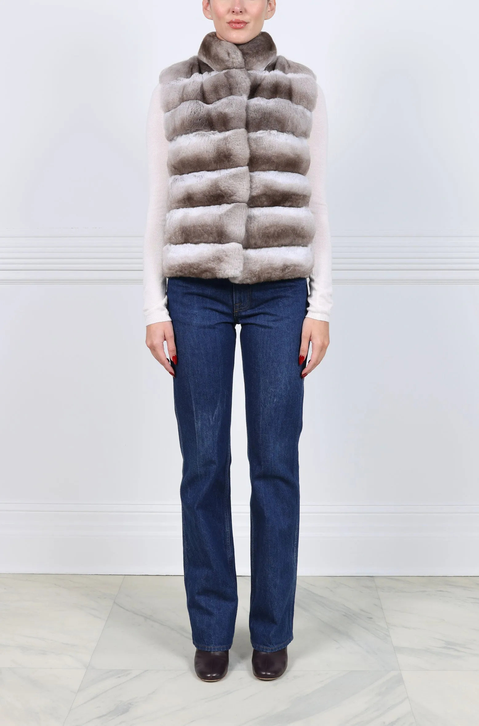 The Tristan Chinchilla Fur Vest