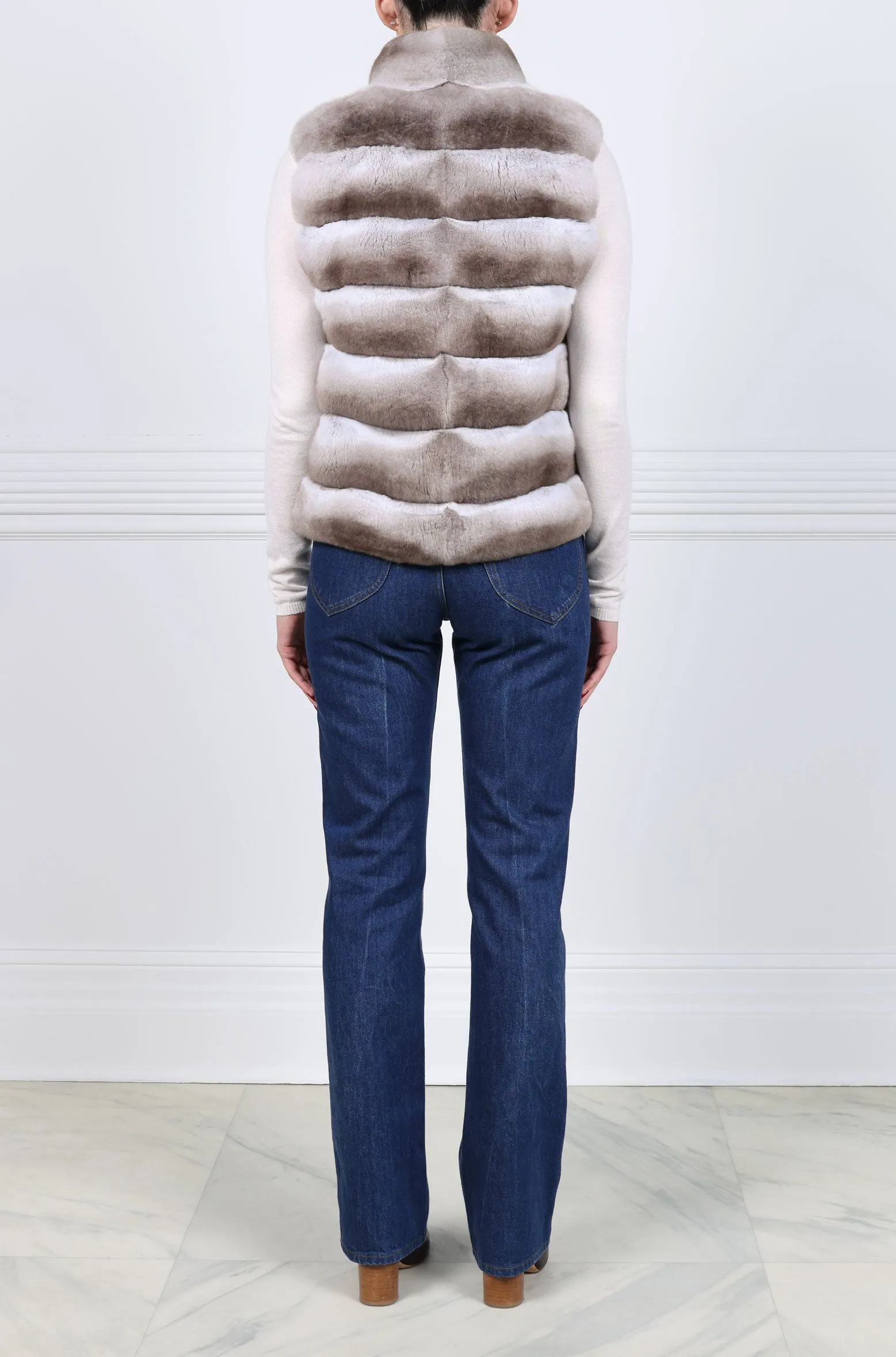 The Tristan Chinchilla Fur Vest