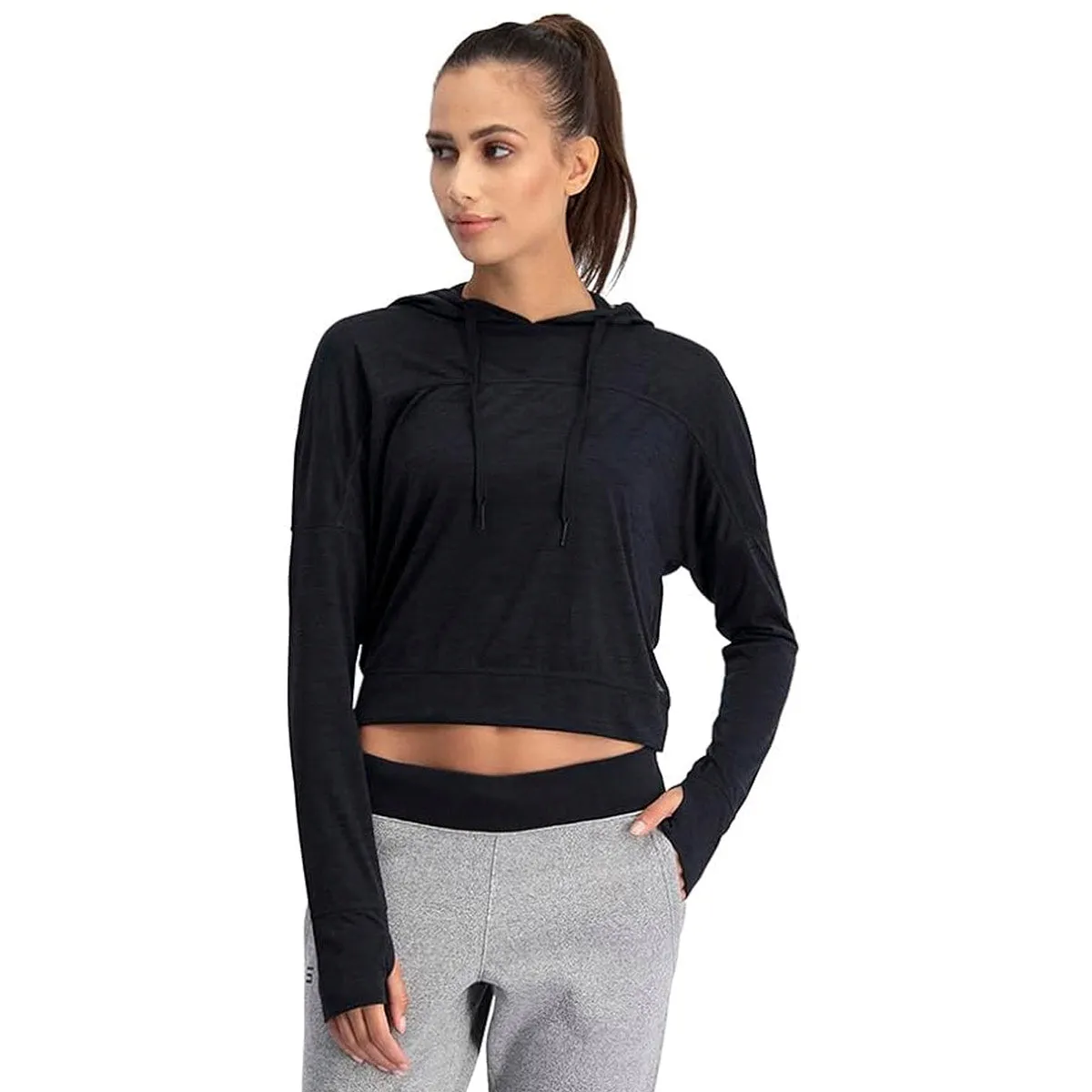 Three Sixty Six Women's Hoodie Crop Top