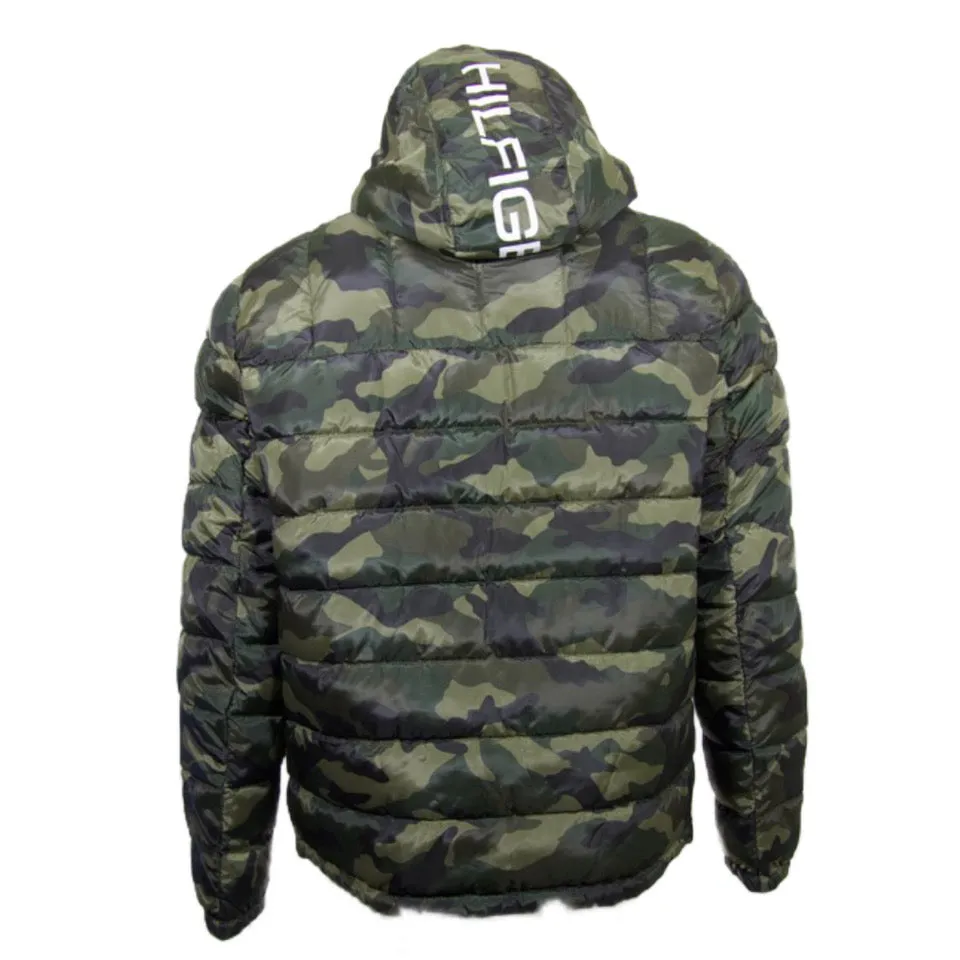 Tommy Hilfiger Men's Sherpa Lined Jacket Hooded Water Resistant Puffer Coat