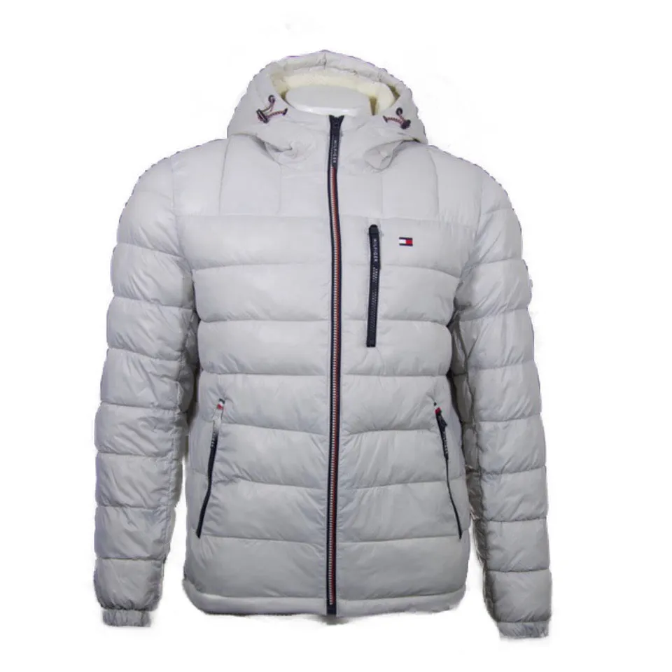 Tommy Hilfiger Men's Sherpa Lined Jacket Hooded Water Resistant Puffer Coat