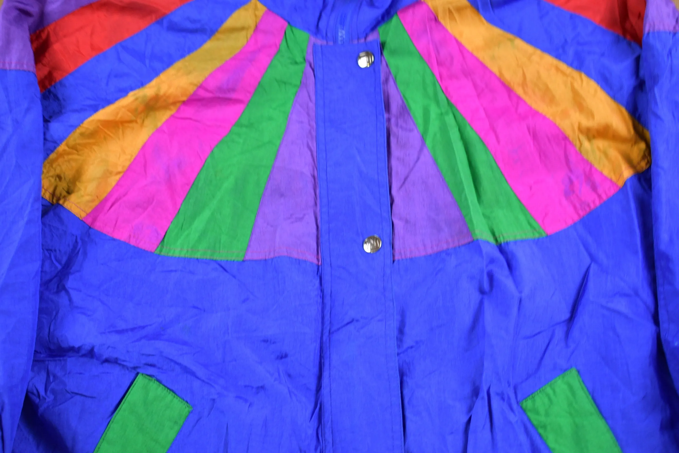 Vintage 1980s Andy Johns Abstract Design Windbreaker Jacket